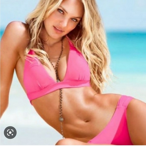 Victoria’s Secret small plunge halter purple bikini top - Picture 12 of 16